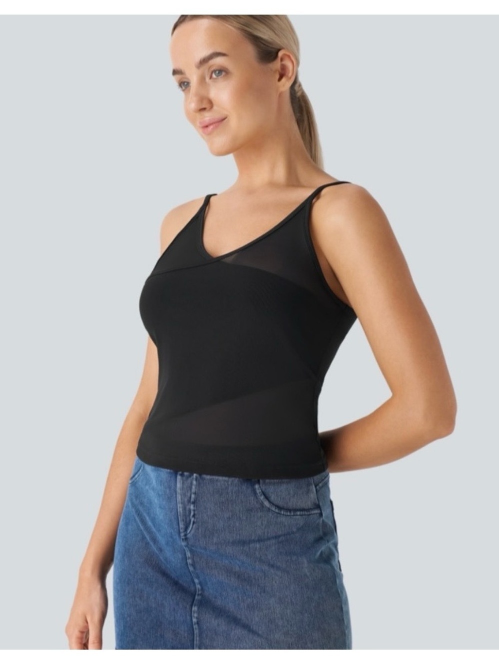 Halaraβ Small Mesh Workout Crop Top Running Yoga Athleisure